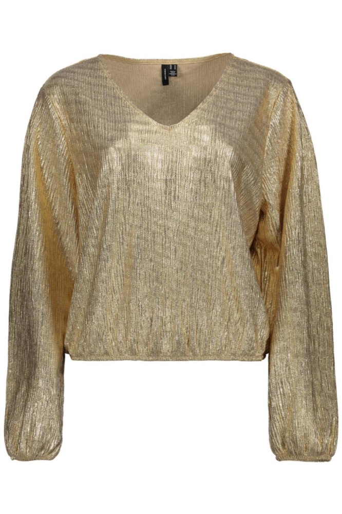 VMGIGI LS V-NECK TOP EXP 10340928 GOLD COLOUR